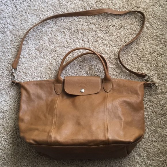 Longchamp Handbags - Longchamp Le Pliage Cuir W/Shoulder Strap